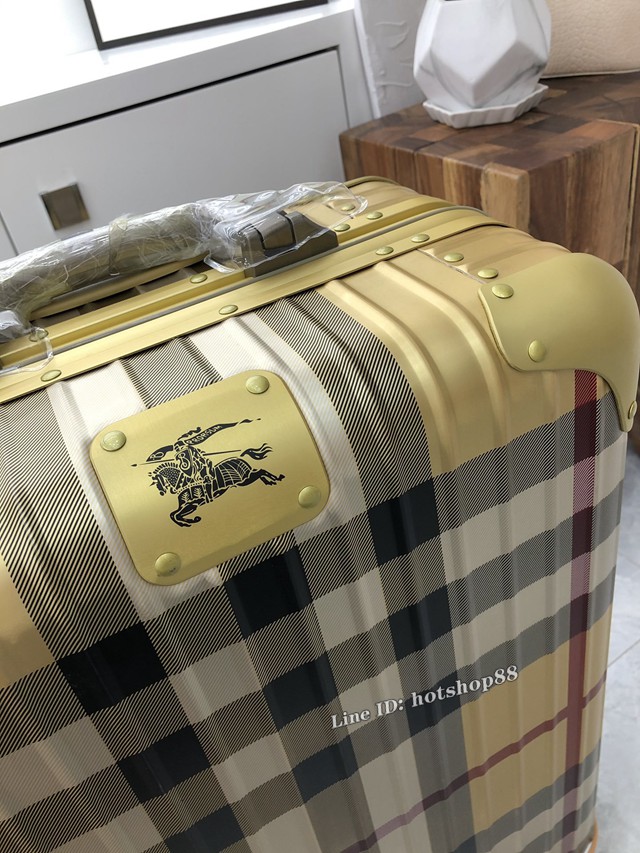 RIMOWA X BURBERRY行李箱四輪拉杆箱 日默瓦巴寶莉頂級貨20寸國際登機箱 gdx1065